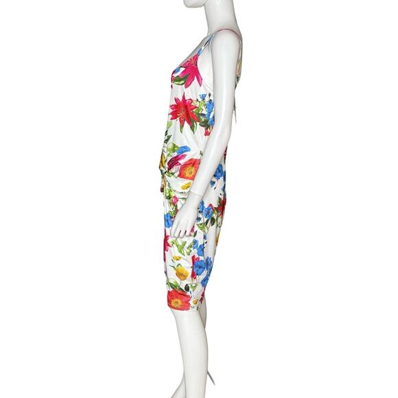 GUESS Women's Chiara Floral Twist-Front Sleeveless Dress Dreamy Fields Sz 14 NWT - Picture 4 of 9